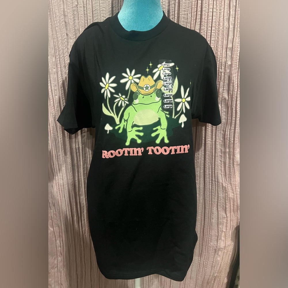 Rootin' Tootin' Frog T-Shirt - Black and Green